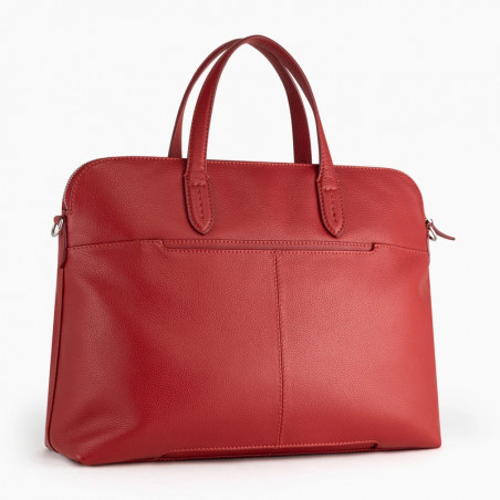 Le Tanneur Sophie Porte Documents en Cuir 1 Soufflet PC 15" Grenat dos