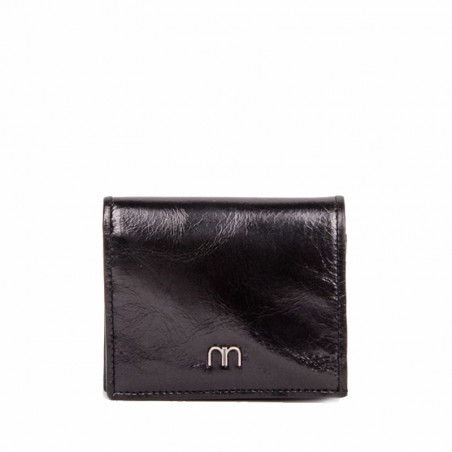 Nat & Nin Lizzie Compact Wallet Black Gloss