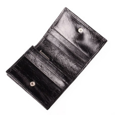 Nat & Nin Lizzie Compact Wallet Black Glossy