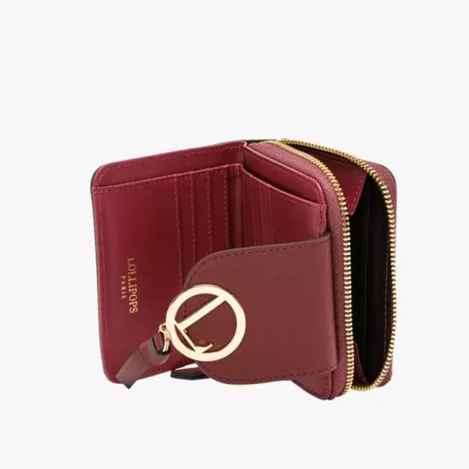 Ceinture En Cuir Effet Serpent Bordeaux - Taille 75 - Fabriqué En Italie - Occasion