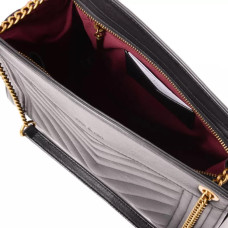 Nat & Nin Simone Sac Besace Cuir Noir ouvert
