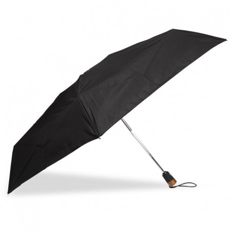 Isotoner Men's Folding Automatic X-Solid Umbrella with Wooden Handl...