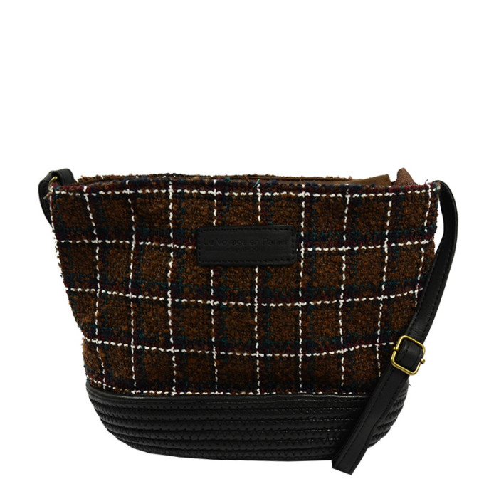 Le Voyage en Panier Karo Trotteur Choco Bag