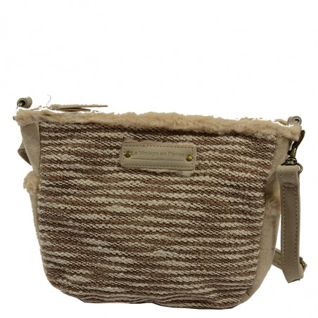 Le Voyage en Panier Fresko Beige Drawstring Bag