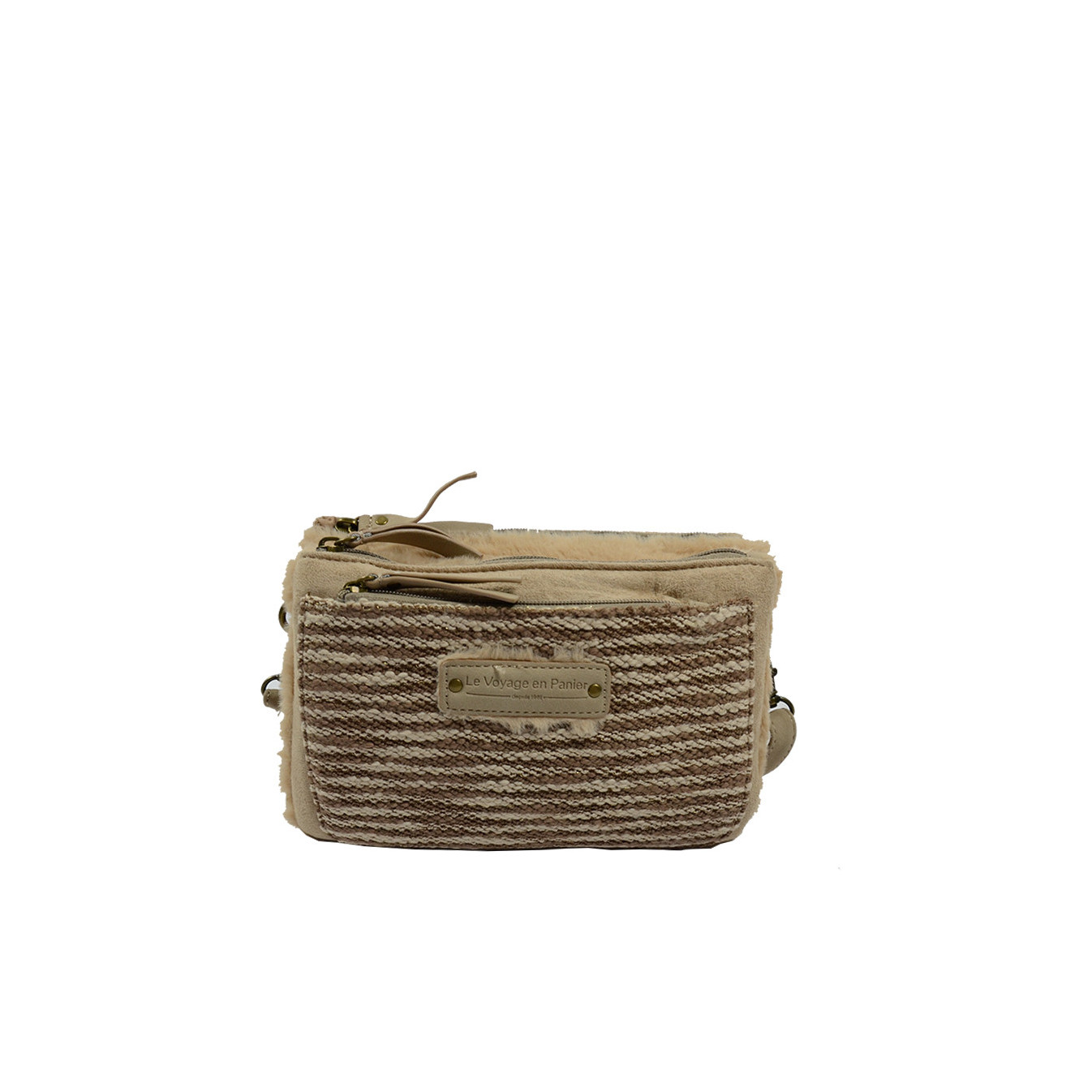 Le Voyage En Panier Miko Pochette de Sac et Trotteur Beige
