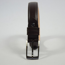 Berthille Padded Leather Belt for Men, Lined, Adjustable, Brown
