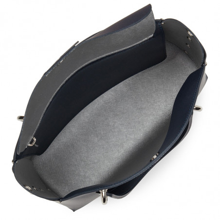 Lancaster City Bowling Bag 423-49 Dark Blue In Silver