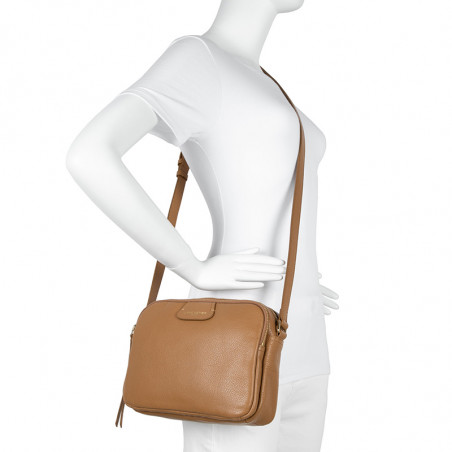 Lancaster Dune Crossbody Bag M Double 529-71 Camel