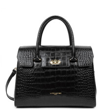 Lancaster Exotic Croco Small Tote Bag 524-85 Black