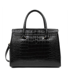 Lancaster Exotic Croco Small Tote Bag 524-85 Black