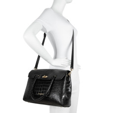 Lancaster Exotic Croco Small Tote Bag 524-85 Black