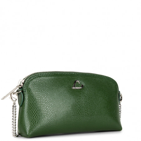 Lancaster Lucertola Sac Trousse Cuir 133-02 Vert Pin cote