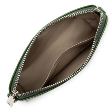 Lancaster Lucertola Sac Trousse Cuir 133-02 Vert Pin ouvert