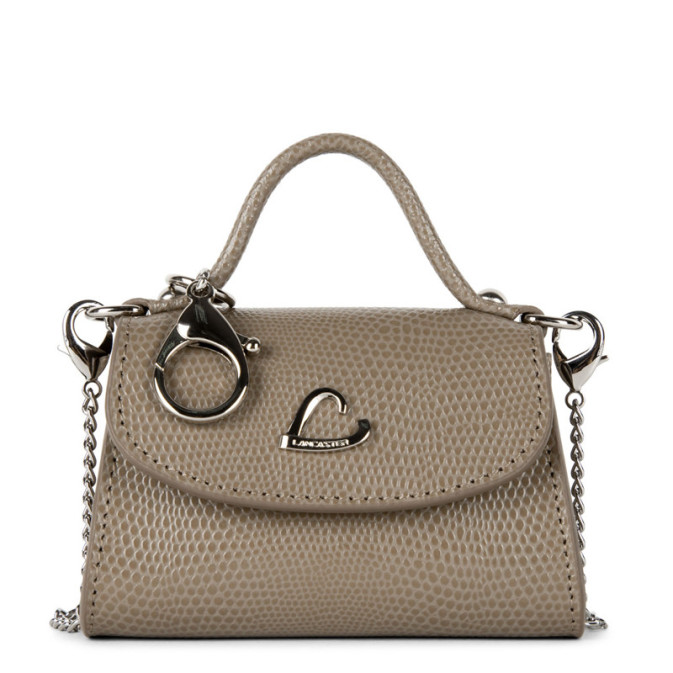 Lancaster Lucertola Mini Wallet Leather Lizard 133-05 Taupe