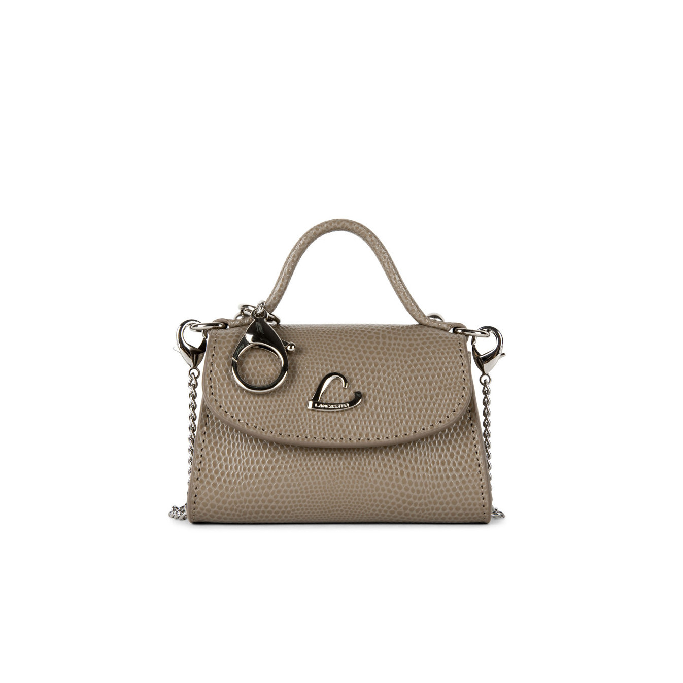 Lancaster Lucertola Mini Sac Porte-monnaie Cuir Lézard 133-05 Taupe