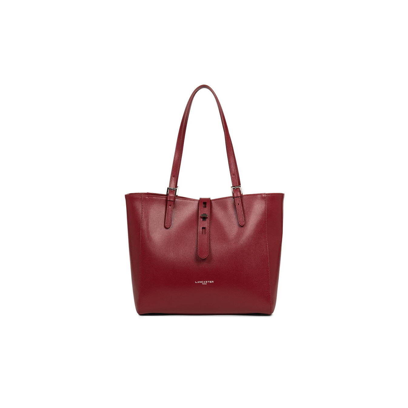 Lancaster Lucertola Tote Bag 433-08 Carmine Leather