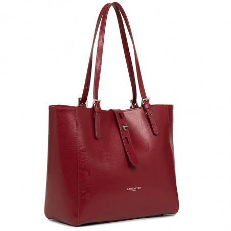 Lancaster Lucertola Tote Bag 433-08 Carmine Leather