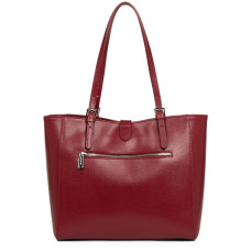 Lancaster Lucertola Tote Bag 433-08 Carmine Leather