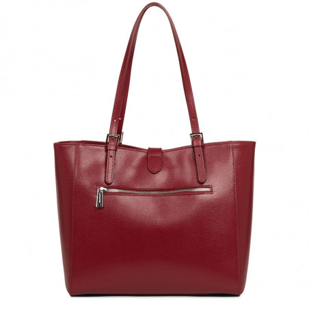 Lancaster Lucertola Tote Bag 433-08 Carmine Leather