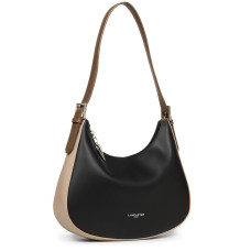 Lancaster Constance Bag Satchel 437-10 Black Nude Mink