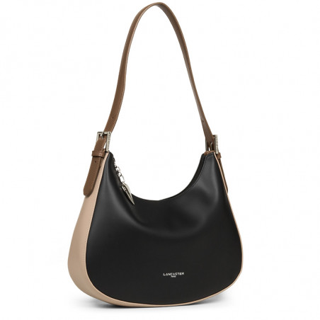 Lancaster Constance Sac Besace 437-10 Noir Nude Vison COTE