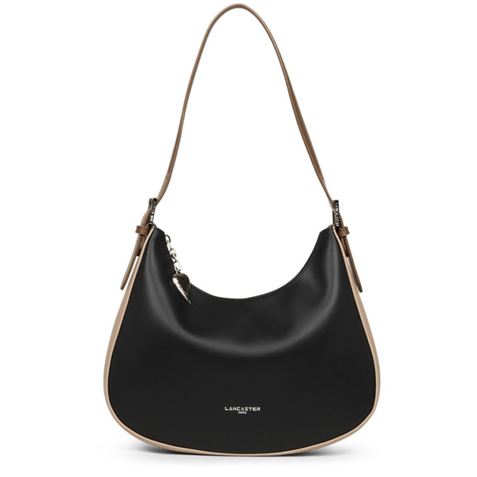 Lancaster Constance Bag Satchel 437-10 Black Nude Mink