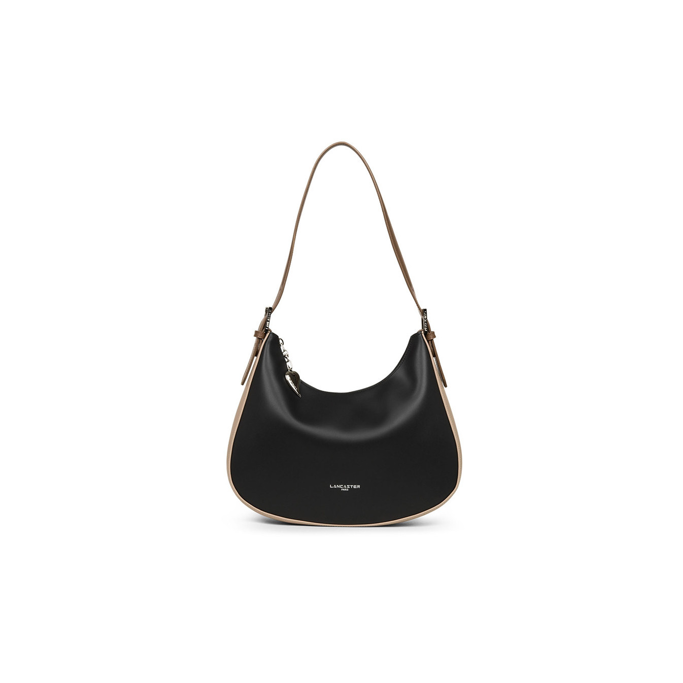 Lancaster Constance Sac Besace 437-10 Noir Nude Vison