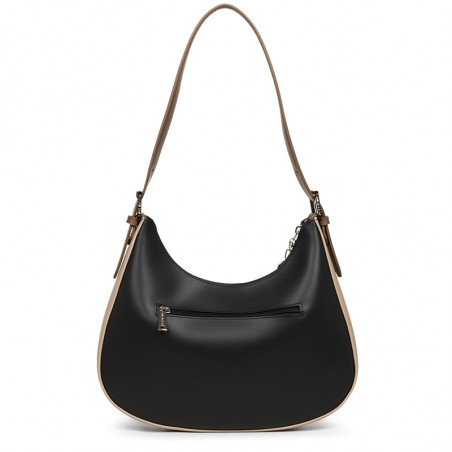 Lancaster Constance Sac Besace 437-10 Noir Nude Vison DOS
