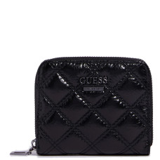 Guess Cessily Portefeuille Compact Capitonne Black