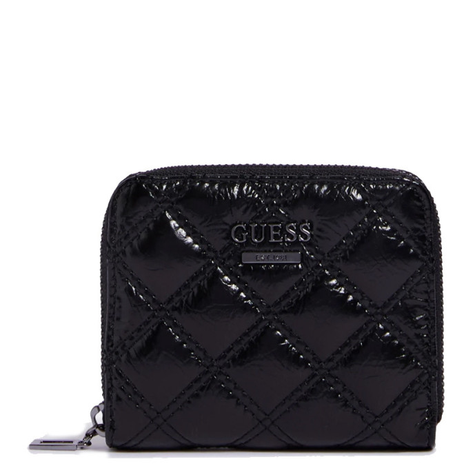 Guess Cessily Compact Pouch Quilted Black