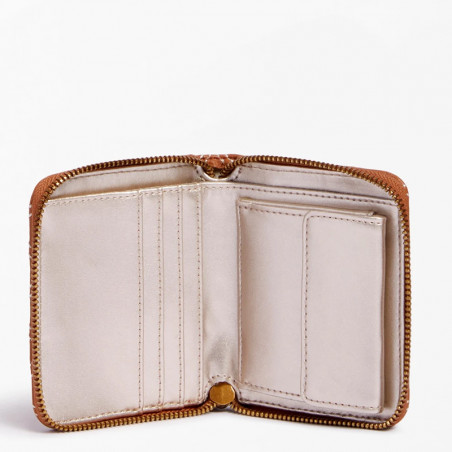 Guess Cessily Compact Wallet Cognac Tufted