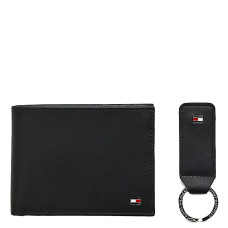 Tommy Hilfiger Downtown Wallet and Key Holder Set for Men in Black ...