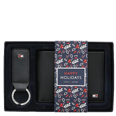 Tommy Hilfiger Downtown Wallet and Key Holder Set for Men in Black ...