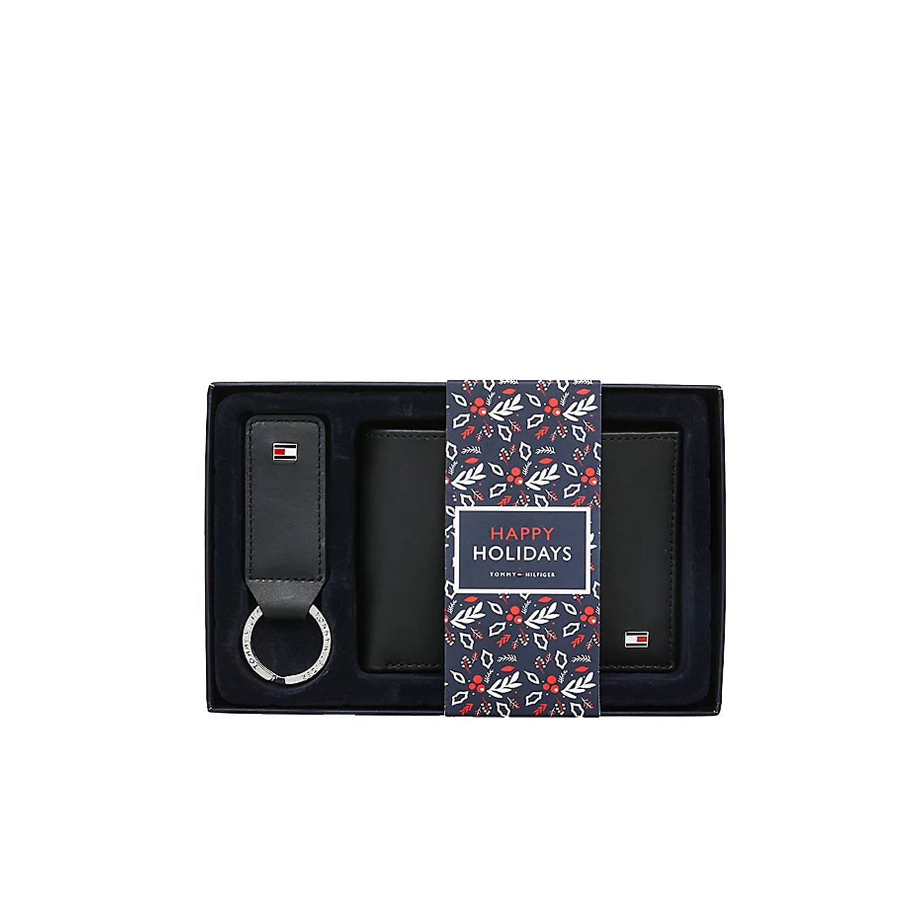 Tommy Hilfiger Downtown Wallet and Key Holder Set for Men in Black ...