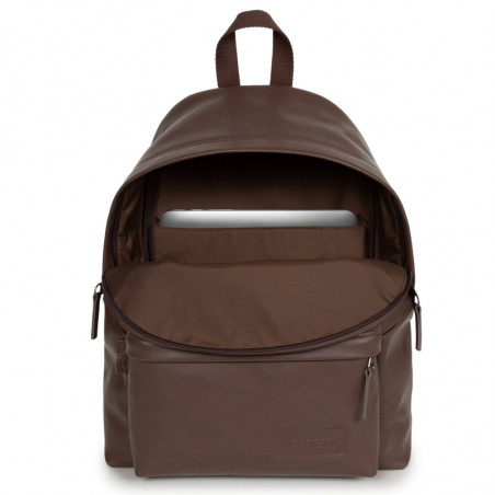 Eastpak Padded Leather Pak'R  Sac à Dos Cuir j51 Brown ouvert