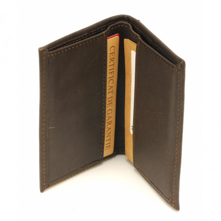 Arthur & Aston Johany Mini Card Holder Chestnut Leather