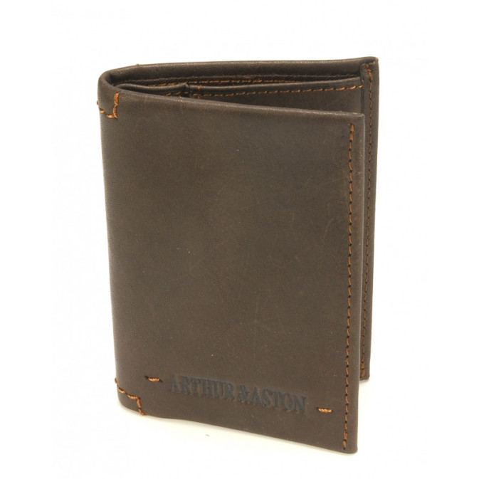 Arthur & Aston Johany Mini Card Holder Chestnut Leather