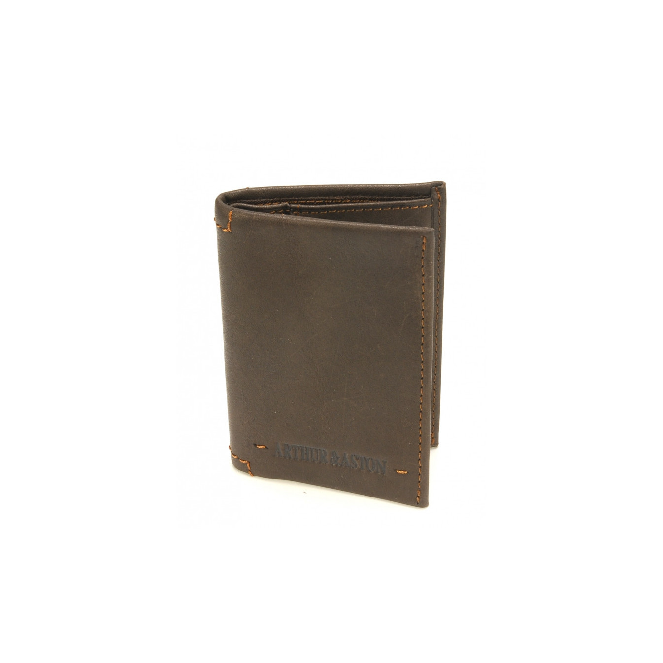 Arthur & Aston Johany Mini Card Holder Chestnut Leather