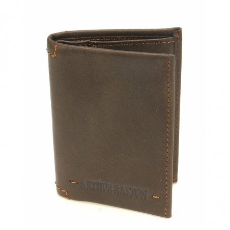 Arthur & Aston Johany Mini Card Holder Chestnut Leather