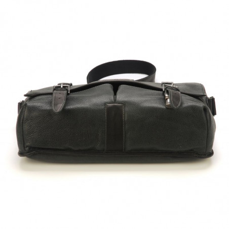 Arthur & Aston Marco Large Reporter Bag Black Leather