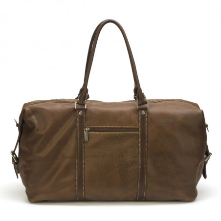 Arthur & Aston Marco Soft Leather Travel Bag Chestnut