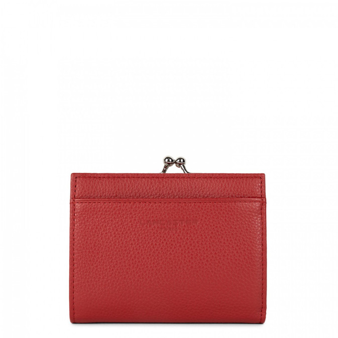 Lancaster Foulonné Coin Purse Ball Clasp Leather 170-31 Red