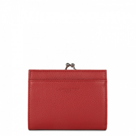 Lancaster Foulonné Coin Purse Ball Clasp Leather 170-31 Red