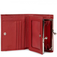 Lancaster Foulonné Coin Purse Ball Clasp Leather 170-31 Red