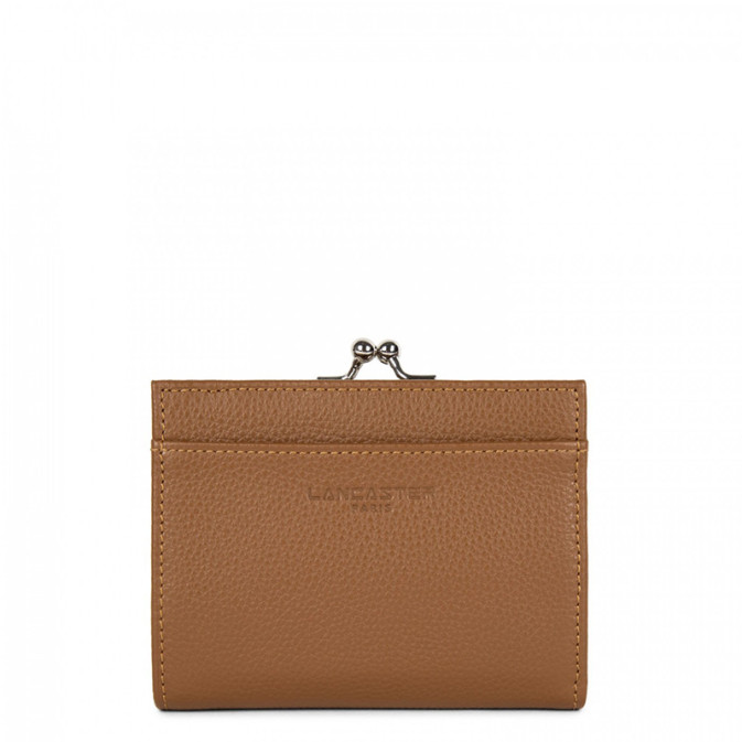 Lancaster Foulonné Coin Purse Leather Ball Clasp 170-31 Camel