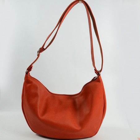 Les Ateliers Fourès Baroudeuse B671 Orange Drawstring Bag