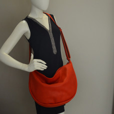 Les Ateliers Fourès Baroudeuse B671 Orange Drawstring Bag