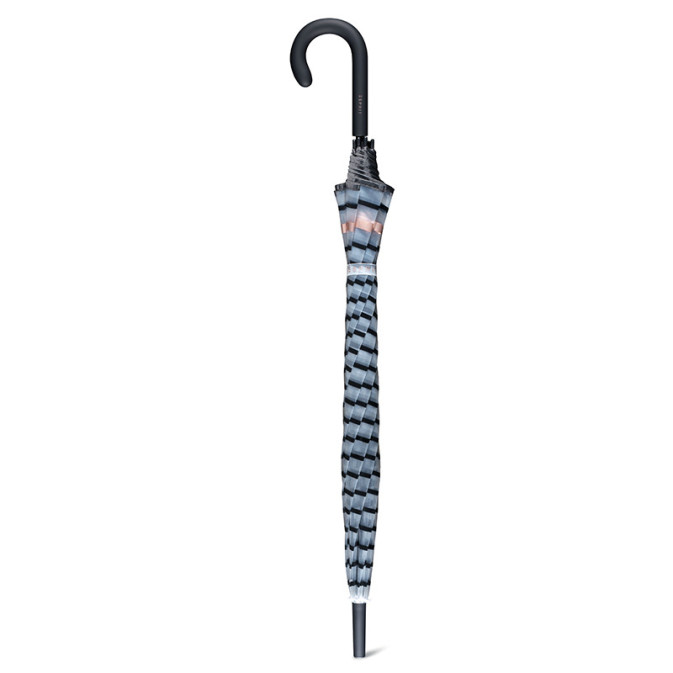 Parapluie Canne Long Semi Automatique Noir - Esprit Référence : 14506