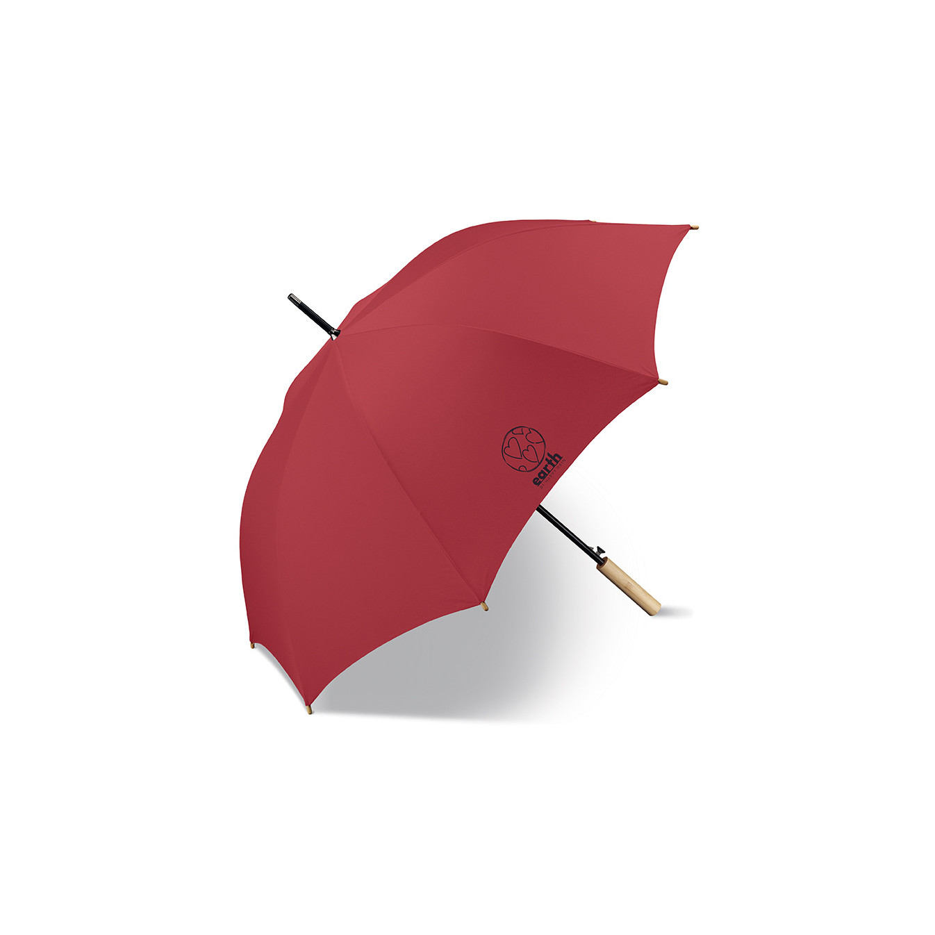Happy Rain Earth Long Automatic Ac Chili Red Umbrella