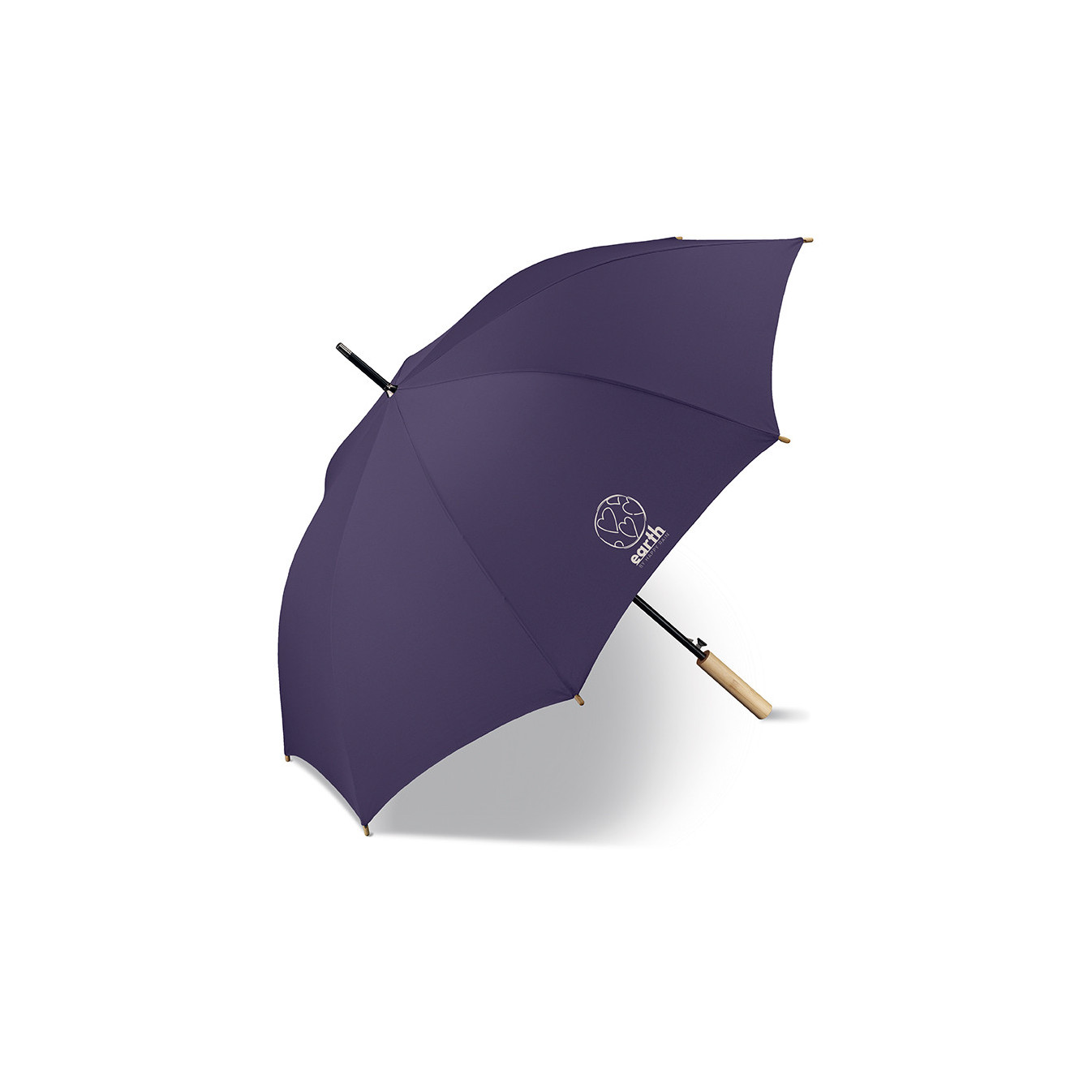 Happy Rain Earth Parapluie Long Ac Automatique Mulberry Purple